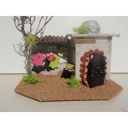 Casa belen moruna peq. zapateria 19x11x13 cm