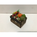 Caja mad. belen navidad  frutas y verduras stda 50x35x25mm