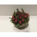 Cesta gde. miniatura belen frutas cerezas