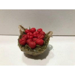 Cesta peq. miniatura belen verduras tomates