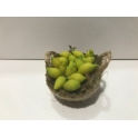 Cesta peq. miniatura belen frutas limones