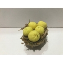 Cesta peq. miniatura belen frutas Melon canario